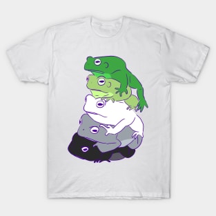 Aromantic Pride Frog Stack T-Shirt